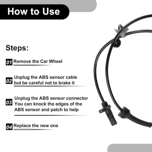 ABS Wheel Speed Sensor Front Left or Front Right ABS Sensor Anti-Lock Braking System Sensor No.AE8Z2C204B for Ford Fiesta 2014-2019 in Saudi Arabia