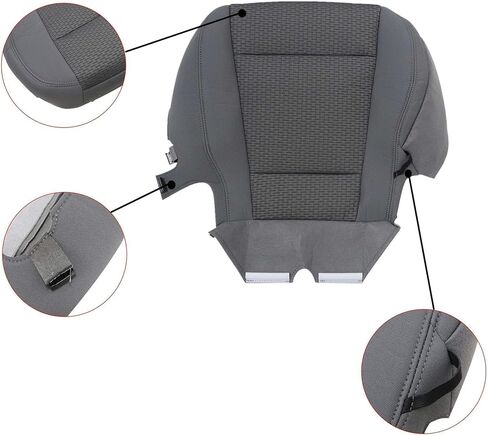 Driver Bottom Cloth Gray Replacement Seat Cover Fit for Ford F250 F350 F450 F550 XLT 2017 2018 2019 2020 2021 in Saudi Arabia