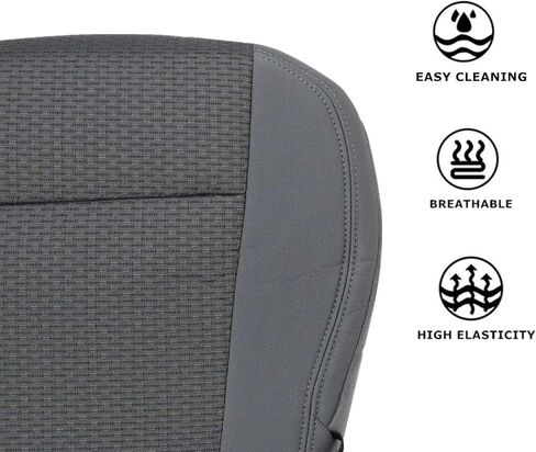 Driver Bottom Cloth Gray Replacement Seat Cover Fit for Ford F250 F350 F450 F550 XLT 2017 2018 2019 2020 2021 in Saudi Arabia