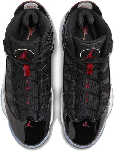 Jordan 6 Rings Mens Shoes Size-11.5 Black/University Red-white in Saudi Arabia
