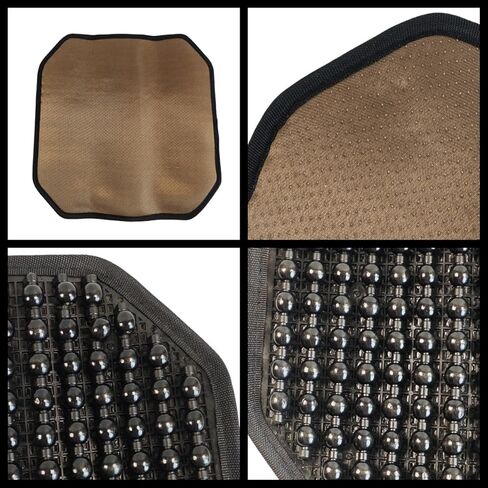 HJJKKHH WOOD SHODED CORD SEAT COVER ، وسادة مقعد المكتب الصيفية 16.1 "× 16.1" ، تبريد تدليك مربع وسادة خشبية للسيارة الشاحنة الشاحنة الشاحنة الشاحنة. in Kuwait
