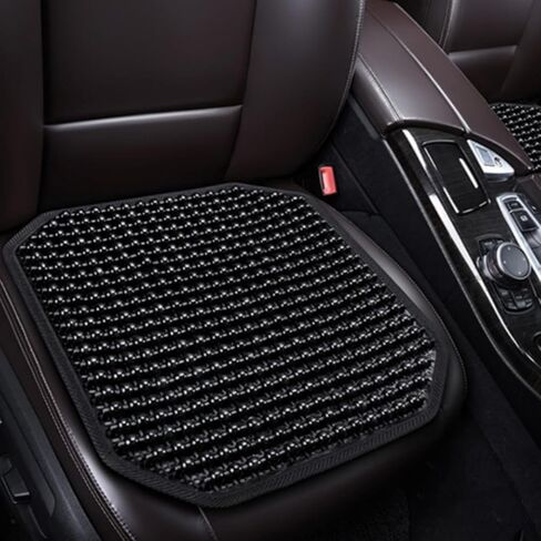 HJJKKHH WOOD SHODED CORD SEAT COVER ، وسادة مقعد المكتب الصيفية 16.1 "× 16.1" ، تبريد تدليك مربع وسادة خشبية للسيارة الشاحنة الشاحنة الشاحنة الشاحنة. in Kuwait