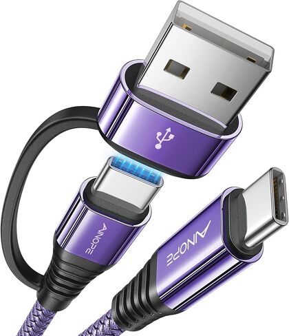 كابل AINOPE USB C بطول 10 أقدام، 2 حزمة كابل USB C إلى USB C كابل شاحن USB C مجدول من النايلون الجديد كابل شحن سريع لهاتف iPhone 15 Pro Max Plus، iPad Pro MacBook Air Pro 2020، Samsung Galaxy S23، Switch in Saudi Arabia