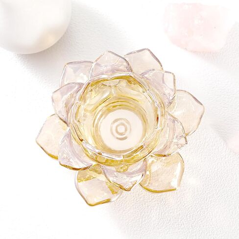 GOLDEAL Lotus Tealight Candle Holders,Set of 8,Gold Glass,Tea Light Holders,Votive Candle Holders Bulk,Pillar Candle Holder for Wedding Party,Baby/Bride Shower Party,Bathroom,Home Table Centerpieces in Saudi Arabia