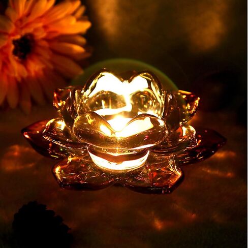 GOLDEAL Lotus Tealight Candle Holders,Set of 8,Gold Glass,Tea Light Holders,Votive Candle Holders Bulk,Pillar Candle Holder for Wedding Party,Baby/Bride Shower Party,Bathroom,Home Table Centerpieces in Saudi Arabia