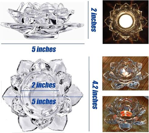 GOLDEAL Lotus Tealight Candle Holders,Set of 8,Gold Glass,Tea Light Holders,Votive Candle Holders Bulk,Pillar Candle Holder for Wedding Party,Baby/Bride Shower Party,Bathroom,Home Table Centerpieces in Saudi Arabia