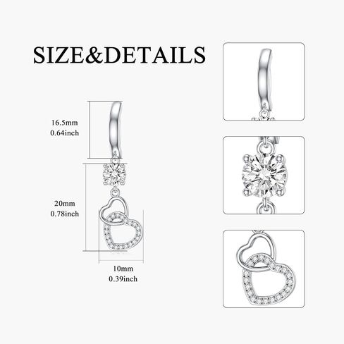 Butterfly Cross Shark Belly Button Ring 925 Sterling Silver Flaceer Belly Rings Dangle Dangle Ring Hypoallergenic Dietcing Percing Heiber Bely Healder for Women in Kuwait