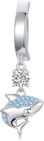 Butterfly Cross Shark Belly Button Ring 925 Sterling Silver Flaceer Belly Rings Dangle Dangle Ring Hypoallergenic Dietcing Percing Heiber Bely Healder for Women in Kuwait