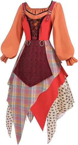 FCCAM Witch Costume Dress for Women Winifred Mary Sanderson Costume Adult Halloween Cosplay in Saudi Arabia
