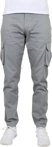 Men's Flex-Stretch Cotton Cargo Pants, 31-Inch Inseam - Comfortable and Durable in Kuwait