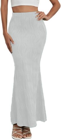 Sulozom Women's Summer Casual High Waist Bodycon Fishtail Mermaid Maxi Long Skirt in Kuwait