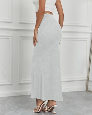 Sulozom Women's Summer Casual High Waist Bodycon Fishtail Mermaid Maxi Long Skirt in Kuwait