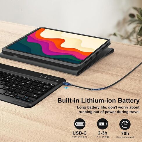 حافظة لوحة مفاتيح Samsung Galaxy Tab S9 2023/S8 2022/S7 2020 مقاس 11 بوصة، غطاء حامل قابل للطي مع حامل قلم S، حافظة ذكية نحيفة مع لوحة مفاتيح بلوتوث متعددة الاستخدام لجهاز Galaxy 11 بوصة، أسود in Saudi Arabia