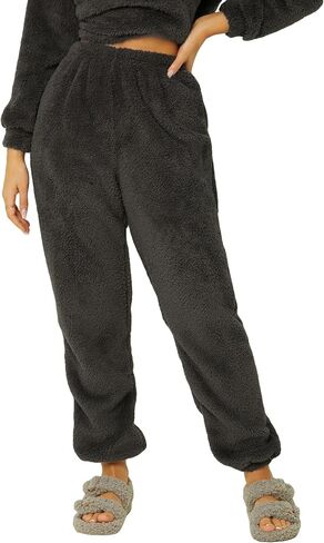 Milumia Women's Soft Fuzzy Flannel Lounge Pants Pajama Bottoms Sleepwear in Saudi Arabia