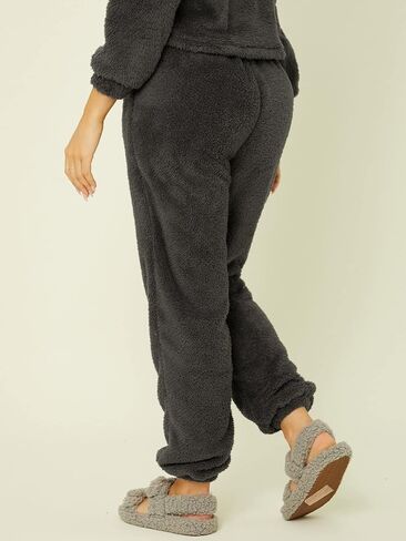 Milumia Women's Soft Fuzzy Flannel Lounge Pants Pajama Bottoms Sleepwear in Saudi Arabia
