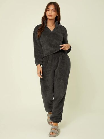 Milumia Women's Soft Fuzzy Flannel Lounge Pants Pajama Bottoms Sleepwear in Saudi Arabia