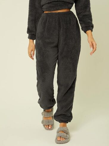 Milumia Women's Soft Fuzzy Flannel Lounge Pants Pajama Bottoms Sleepwear in Saudi Arabia