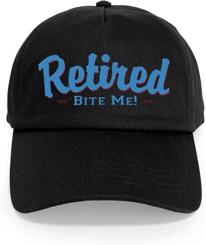 CafePress Funny Retired Bite Me Retirement Cap Adjustable Baseball Cap in Saudi Arabia