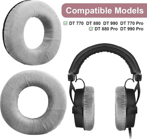 وسائد الأذن DT990 DT880 - وسائد أذن بديلة متوافقة مع سماعات الرأس beyerdynamic DT990 / DT880 / DT770 PRO (أسود) in Saudi Arabia