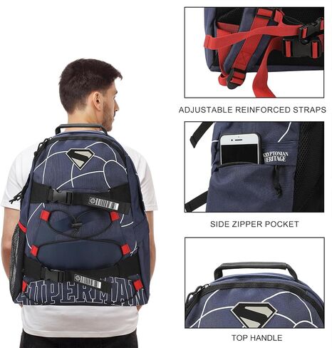 Superman Web Logo 17.5 "Blue Backpack in Kuwait