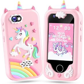 Lapare Kids Phone for Boys, Touchscreen Toy Phone with Dual Camera, Music & Games, Pretend Learning Toy Phone for Toddler with 32GB SD Card in Kuwait