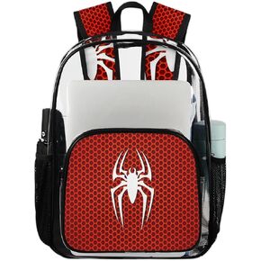 Spiders Pattern Clear Backpack Heavy Duty Transparent Backpacks Large See Through Backpacks PVC Stadium Approved for Men Women Security Sports Work Travel Concert in Saudi Arabia