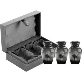 جرة جنازة حرق الجثث للبالغين من Forever URNS مع موضوع مطبوع على شكل شجرة ليلة القمر للرماد البشري للإناث والذكور | 200 متر مكعب في | كبير | متعدد الألوان | مصنوع يدويًا بالكامل مع حقيبة حماية مخملية in Kuwait