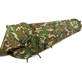 MT Military Hideaway Bivy Cover Stealth Compact أحادية القطب خيمة لأكياس النوم المعيارية مع شبكة شبكة البعوض، غلاف خارجي مقاوم للماء وجيد التهوية، مأوى بسيط in Kuwait