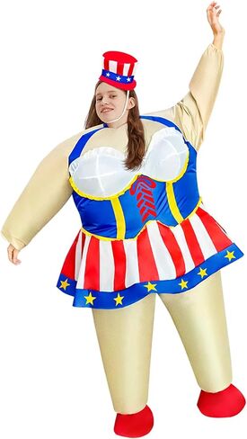 Patriotic 4th of July Uncle Sam Costume American Flag Costume Carnival Parade Halloween Suit in Saudi Arabia