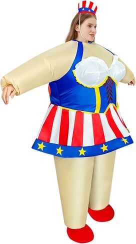 Patriotic 4th of July Uncle Sam Costume American Flag Costume Carnival Parade Halloween Suit in Saudi Arabia