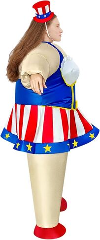 Patriotic 4th of July Uncle Sam Costume American Flag Costume Carnival Parade Halloween Suit in Saudi Arabia