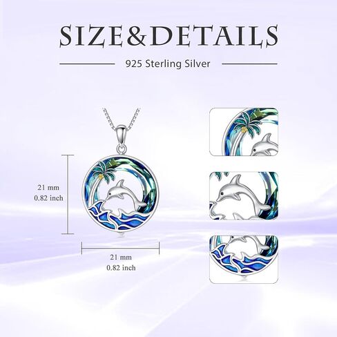 Toupop Sea Turtle Hompts Sterling Silver Tropical Palm Tree Ocean Ocean Presant Crystal Sea Turtles المجوهرات عيد الميلاد الصيفي للنساء in Saudi Arabia