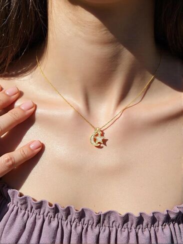 قلادة العيون Hamsa & Evil - قلادة قلادة مزدوجة للنساء 18K الذهب مطلي بالحمس قلادة شريرة قلادة الذهب لذيذ للنساء in Kuwait