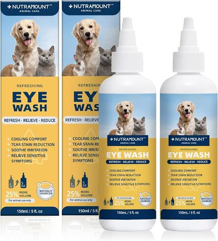 Eye Drops for Dog & Cat 150ML/5 fl. oz Eye Wash Mild Botanical Formula Reduces Tear Staining in Kuwait