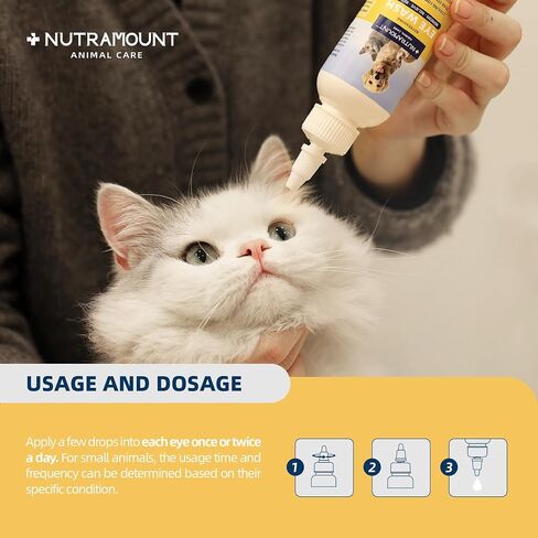 Eye Drops for Dog & Cat 150ML/5 fl. oz Eye Wash Mild Botanical Formula Reduces Tear Staining in Kuwait