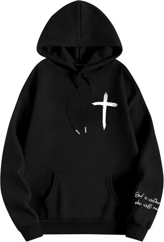 Hebbe Christian Sweatshirt for Women Christian Graphic Hoodies Pullover - Bible Vershirts Sweatshirts Faith Top in Kuwait