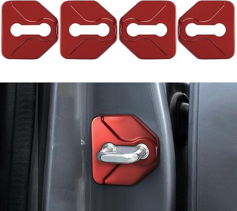 تومال 4 PCS قفل باب السيارة يغطي المزالج متوافقة مع سوبارو فورستر Outback Impreza Crosstrek Legacy WRX/WRX STI XV الصلب غير القابل للصدأ الإكسسوارات (أسود) in Saudi Arabia