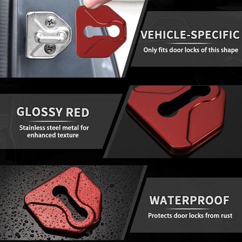 تومال 4 PCS قفل باب السيارة يغطي المزالج متوافقة مع سوبارو فورستر Outback Impreza Crosstrek Legacy WRX/WRX STI XV الصلب غير القابل للصدأ الإكسسوارات (أسود) in Saudi Arabia