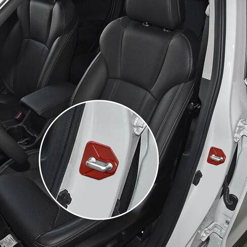 تومال 4 PCS قفل باب السيارة يغطي المزالج متوافقة مع سوبارو فورستر Outback Impreza Crosstrek Legacy WRX/WRX STI XV الصلب غير القابل للصدأ الإكسسوارات (أسود) in Saudi Arabia