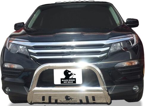 Black Horse Off Road Road Bul Bar Plate Skid Plate Stainless Steel متوافق مع 2014-2020 Acuramdx | 2018-2020 Honda Odyssey | 2017-2022 Honda Passport | 2016-2022 Honda Pilot | 2017-2023 Honda Ridgeline-BB158107-SP-SP-SPL in Saudi Arabia