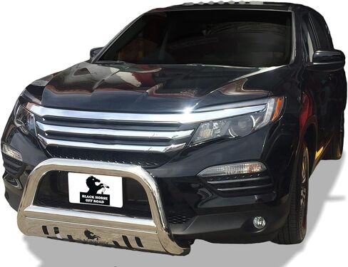 Black Horse Off Road Road Bul Bar Plate Skid Plate Stainless Steel متوافق مع 2014-2020 Acuramdx | 2018-2020 Honda Odyssey | 2017-2022 Honda Passport | 2016-2022 Honda Pilot | 2017-2023 Honda Ridgeline-BB158107-SP-SP-SPL in Saudi Arabia