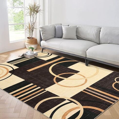 Garveehome قابلة للغسل السجادة 2x10 الدائرة الحديثة السجاد عداء غير قسيمة منخفضة كومة السجادة للمراب ناع in Kuwait