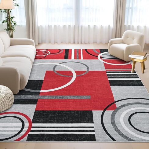 Garveehome قابلة للغسل السجادة 2x10 الدائرة الحديثة السجاد عداء غير قسيمة منخفضة كومة السجادة للمراب ناع in Kuwait