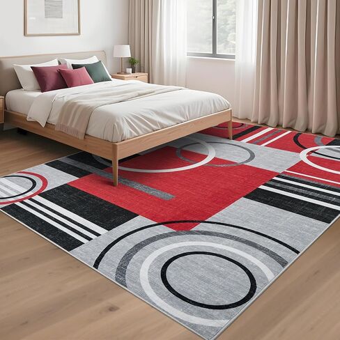 Garveehome قابلة للغسل السجادة 2x10 الدائرة الحديثة السجاد عداء غير قسيمة منخفضة كومة السجادة للمراب ناع in Kuwait
