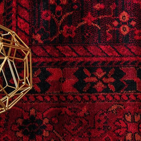 Rugs.com Bokhara Collection Bruc - 10 قدم عداء Red Low Rug مثالية للممرات والمداخل in Saudi Arabia