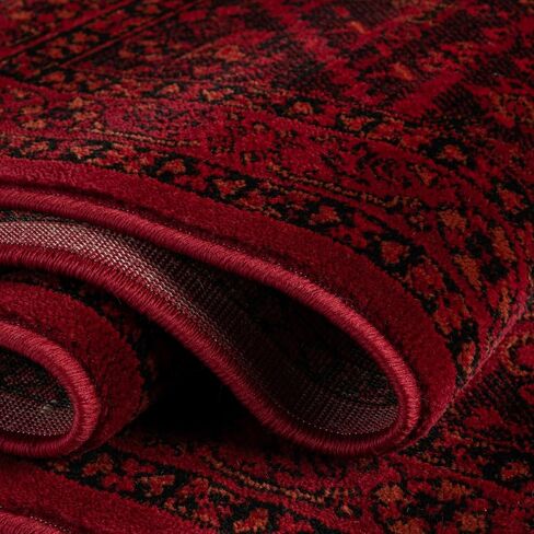 Rugs.com Bokhara Collection Bruc - 10 قدم عداء Red Low Rug مثالية للممرات والمداخل in Saudi Arabia