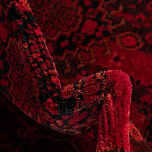 Rugs.com Bokhara Collection Bruc - 10 قدم عداء Red Low Rug مثالية للممرات والمداخل in Saudi Arabia