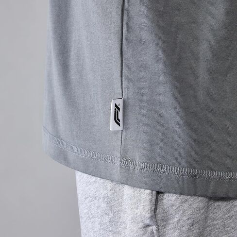 Formula 1 Relaxed fit Tshirt with Boucle Finish - Grey Melange - Size: Large in Saudi Arabia