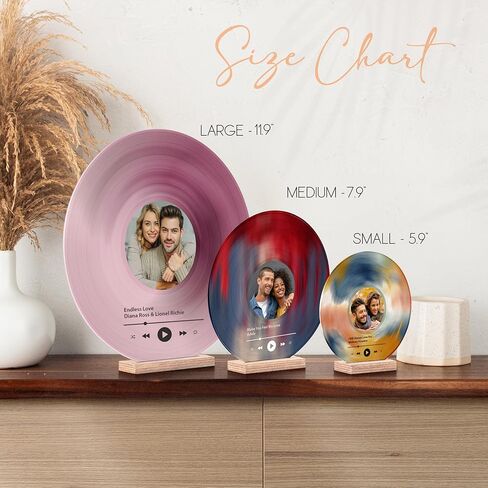 سجل فينيل مخصص ، سجل فينيل زخرفي مع صورة مخصصة ، هدايا الأزواج المخصصة ، هدايا الصور للذكرى السنوية ، زفاف ، لوحة أغاني أكريليك مخصصة ، ديكور للموسيقى in Kuwait