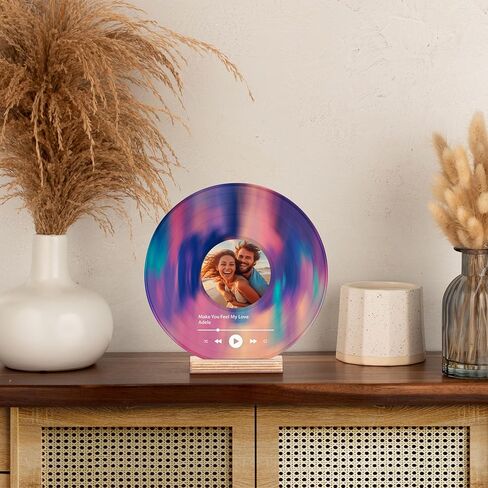 سجل فينيل مخصص ، سجل فينيل زخرفي مع صورة مخصصة ، هدايا الأزواج المخصصة ، هدايا الصور للذكرى السنوية ، زفاف ، لوحة أغاني أكريليك مخصصة ، ديكور للموسيقى in Kuwait